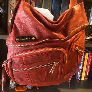 Gwen Stefani L.A.M.B. Red Leather Hobo Bag